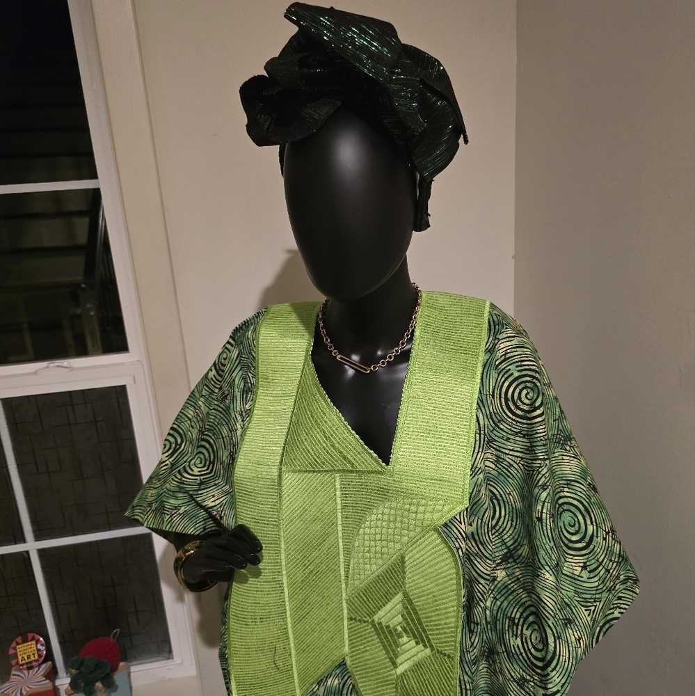 Ankara Kaftan/Bubu with Embroidery